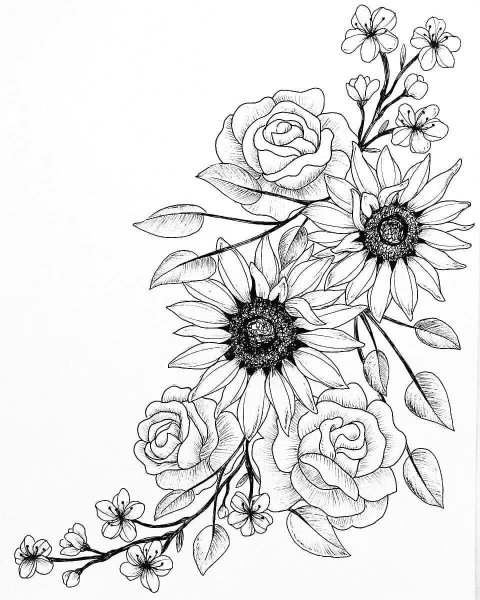 Нарисовать цветы