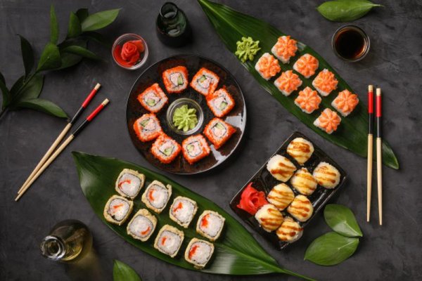 Красивая подача роллов