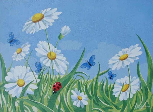 Ромашковое поле для детей