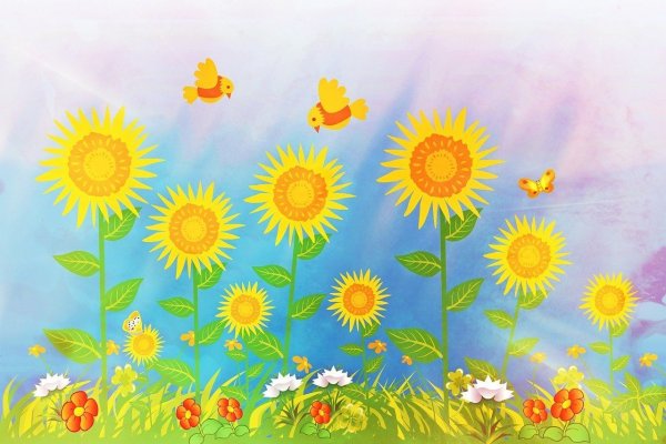 Солнышко с цветочком