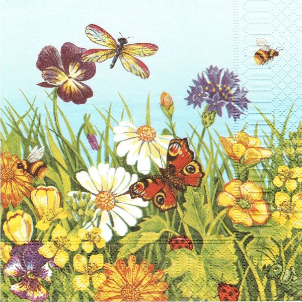 Цветочный луг с насекомыми