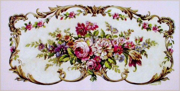 Цветочные бордюры для декупажа