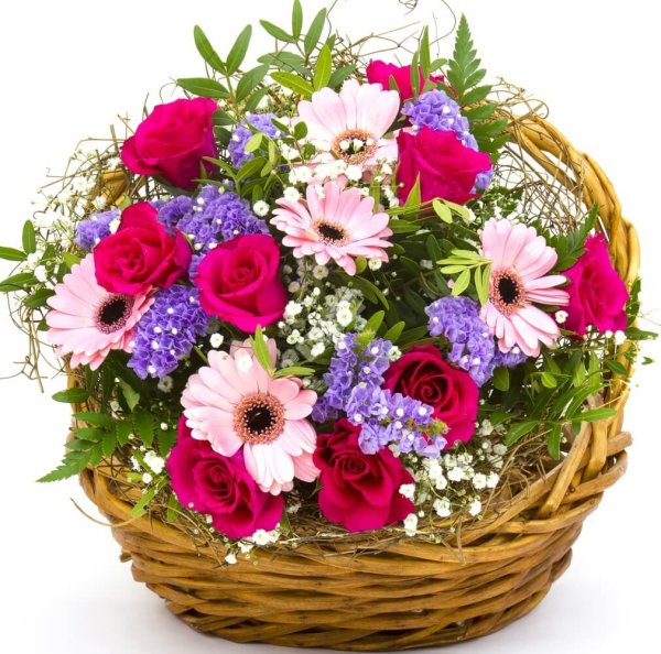 Красивые корзины с цветами