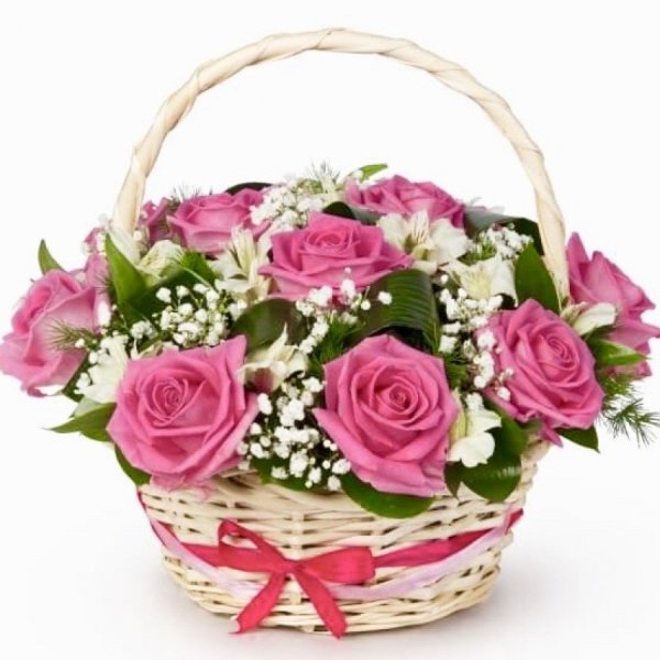 Цветочки в корзинке