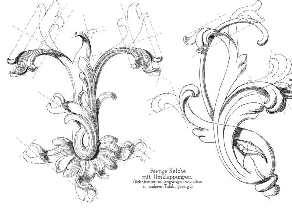 Акантовый лист в архитектуре чертеж