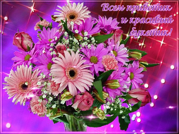 Красивые цветы с добрыми пожеланиями