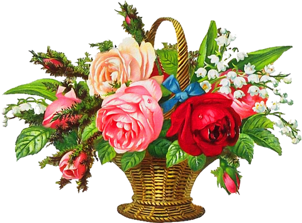 Букет цветов на прозрачном фоне