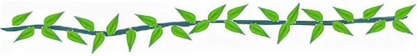 Разделители с зелеными листьями