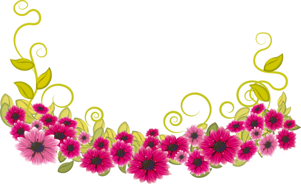 Цветочки на прозрачном фоне