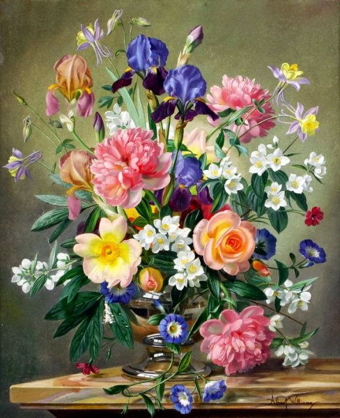 Цветочные картины художника Альберта Вильямса