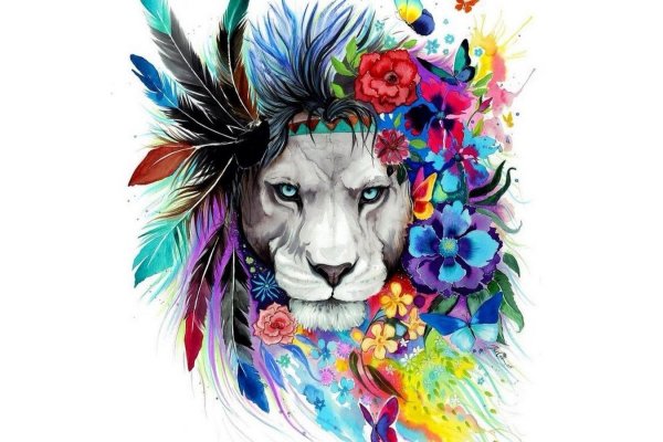 Разноцветный Лев