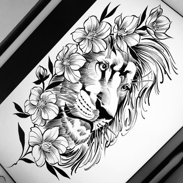 Тату Лев випшейдинг