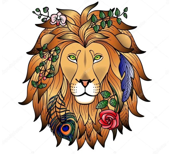 Декоративное изображение Льва