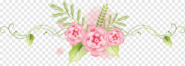 Линия из цветочков