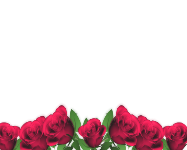 Цветочная рамка снизу