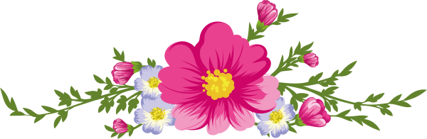 Линия из цветов