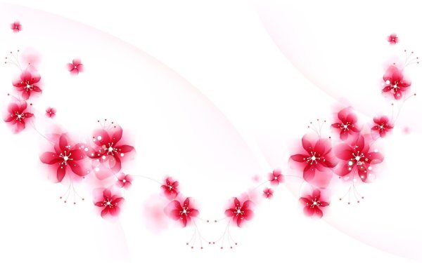 Мелкие цветы на прозрачном фоне