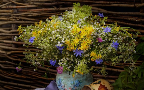 Букет полевых цветов постановка