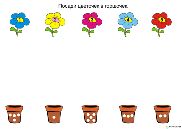 Математический цветок для дошколят