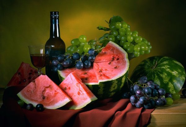 Арбуз и вино