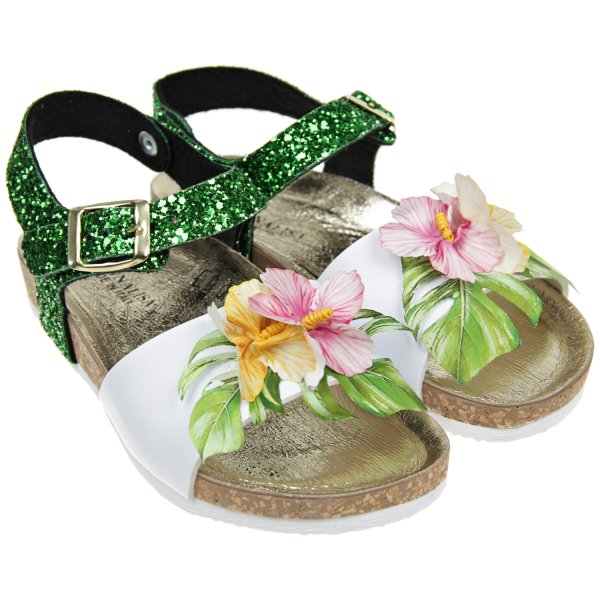 Босоножки с цветочками