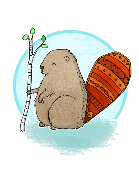Речной Бобр семья