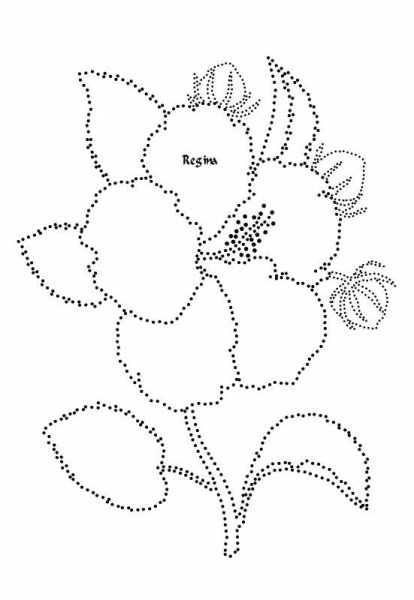 Изонить роза схема