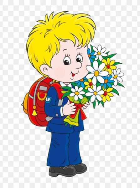 Ученик с цветами