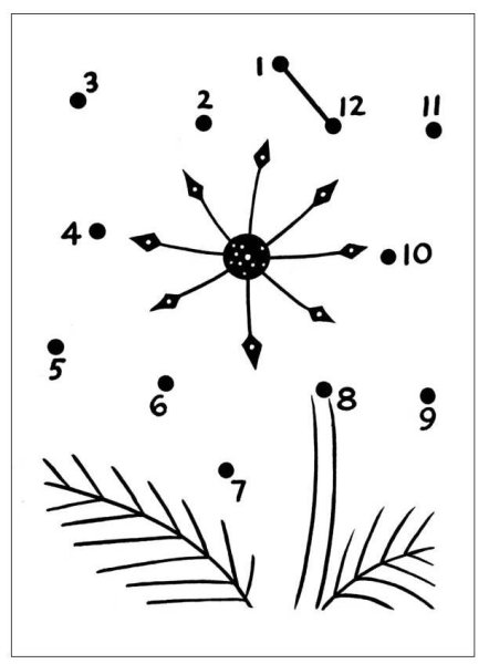 Соединить по точкам цветок