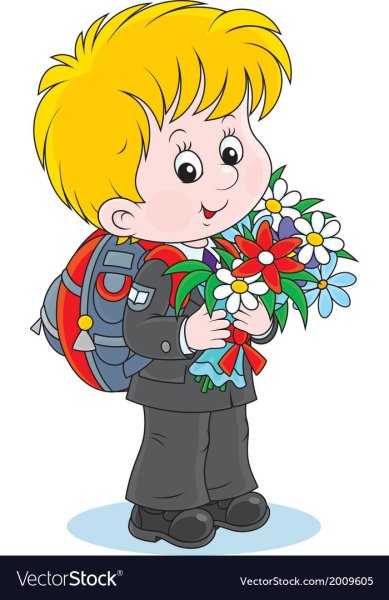 Ученик с цветами