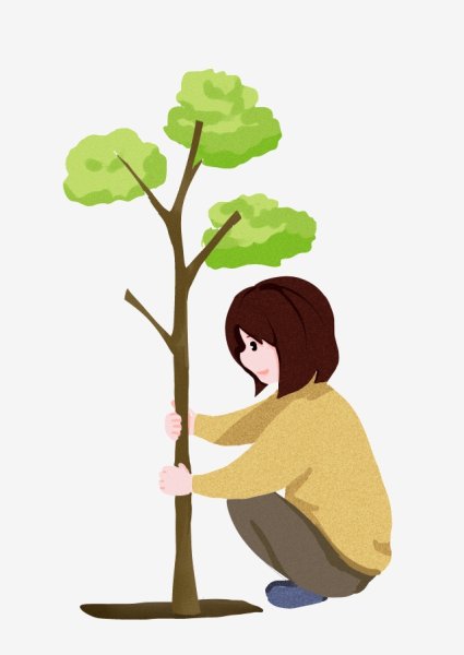 Нарисовать людей которые садят деревьев