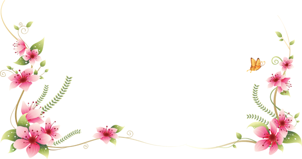 Рамка с цветами на прозрачном фоне