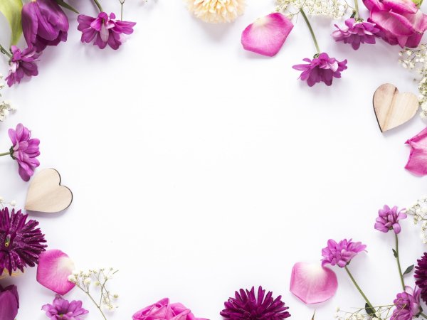 Стильная рамка из цветов