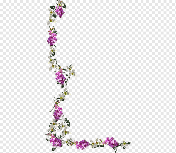 Рамка цветы узкая