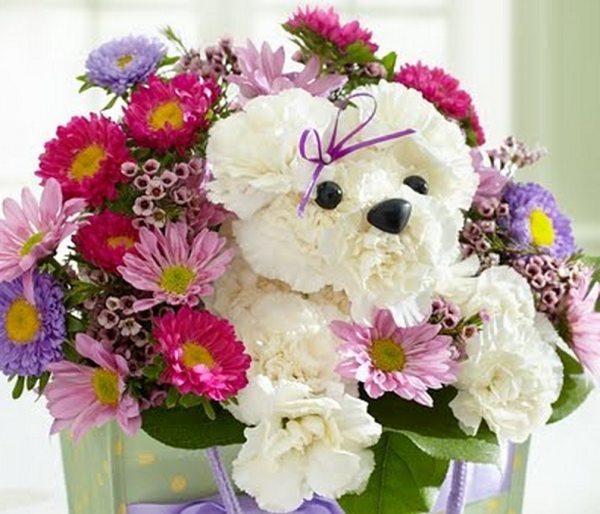 Конвертик с цветами акварель