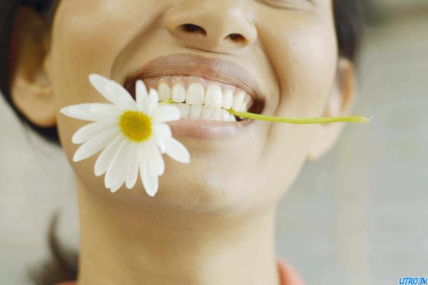 Зуб с цветочком