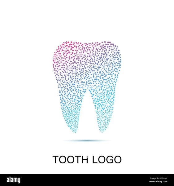 Зуб на розовом фоне