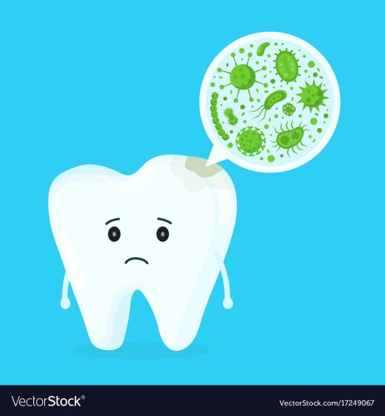 Зуб акварель