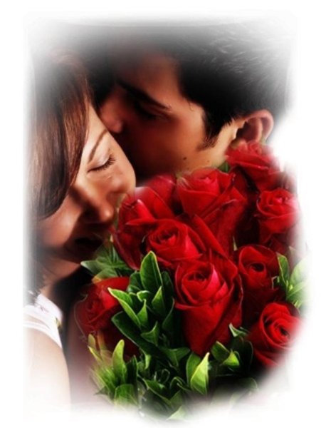 Поцелуй с цветами