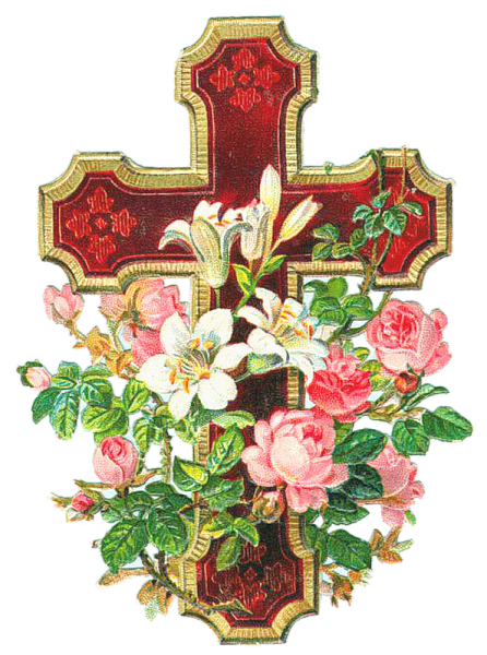 Крест в цветах