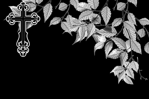Крест с цветами