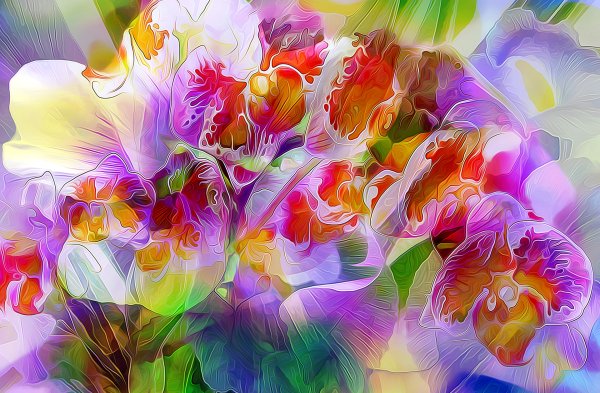 Цветы абстракция