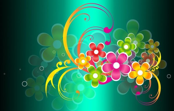 Цветы абстракция