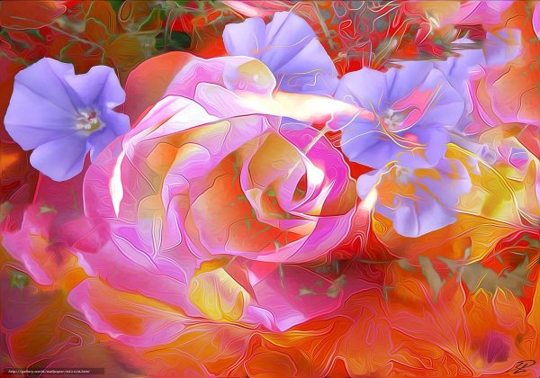 Цветы абстракция