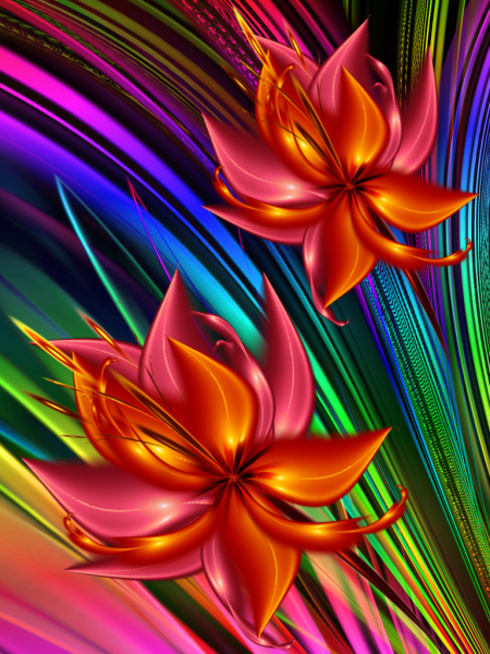 Красивые Неоновые цветы