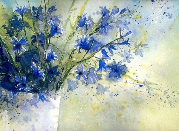 Акварель художник Yu Hoshino