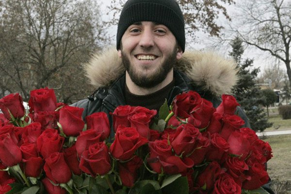 Чурка с цветами