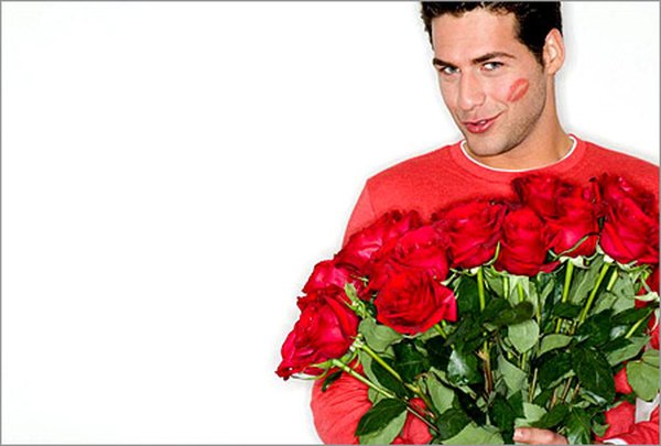 Мужчина с цветами