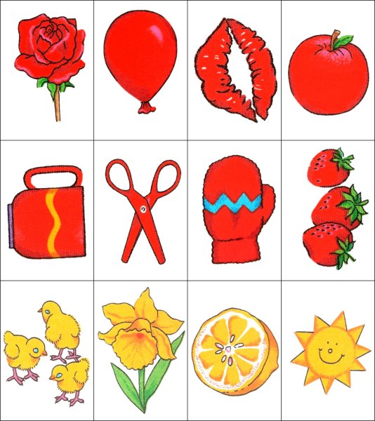 Красный цвет для дошкольников