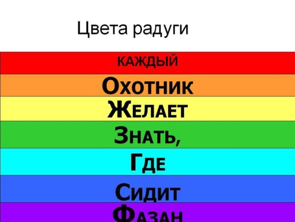 Радуга порядок цветов